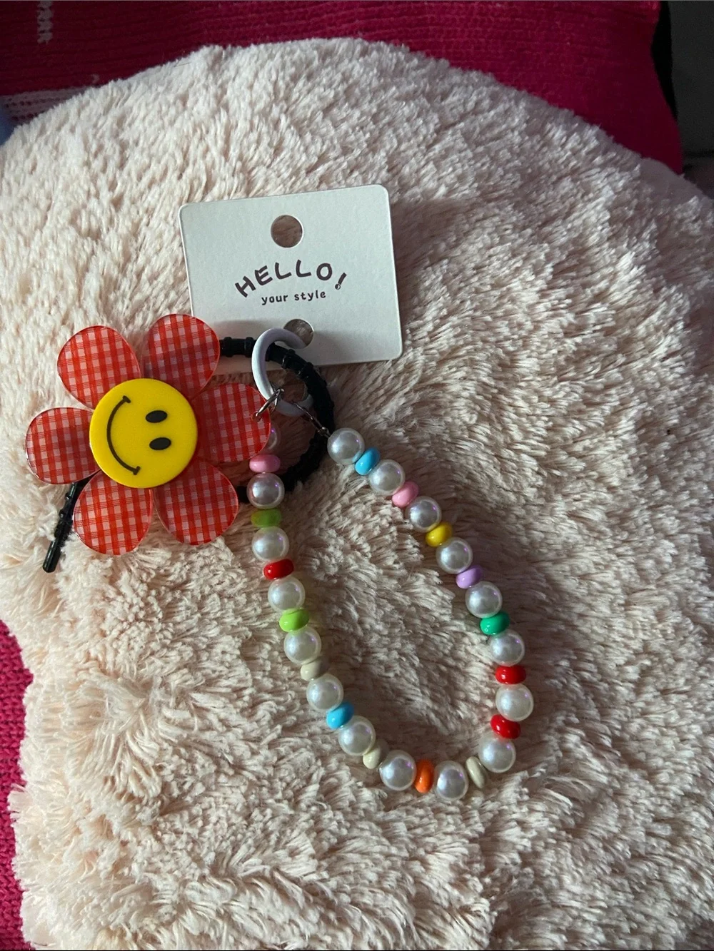 Kids Smiley Flower Bead Bracelet - Multicolor